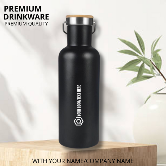 Premium 700 ml vacuum flask with Bamboo lid