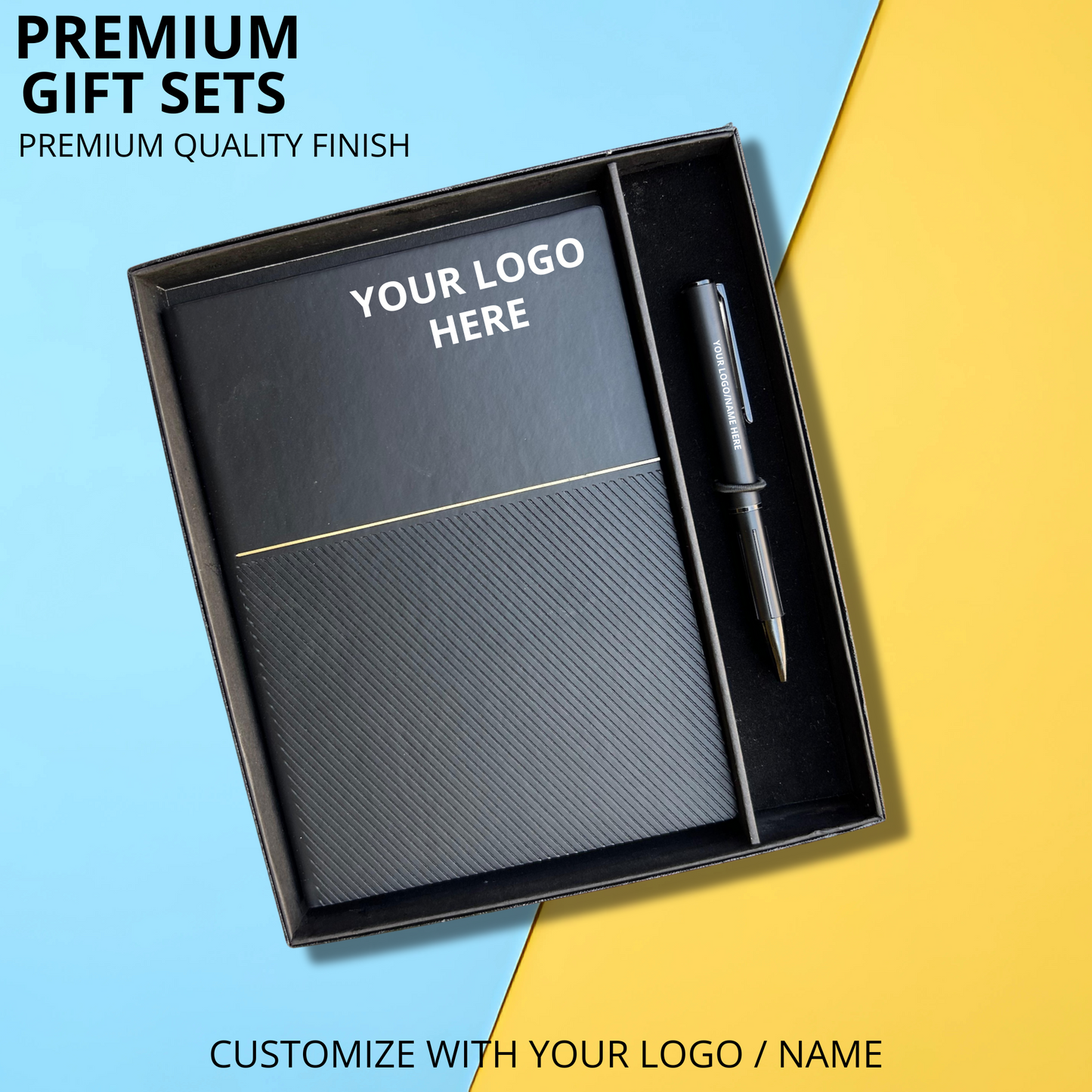 Premium 2 in 1 slant Notebook with Metal Pen Set