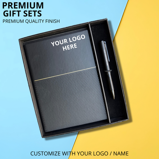 Premium 2 in 1 slant Notebook with Metal Pen Set