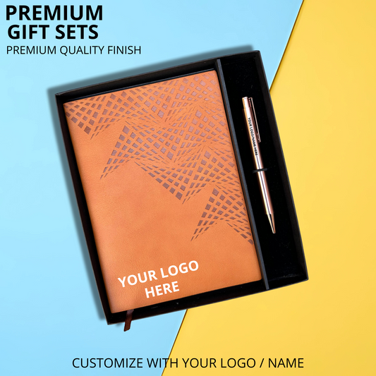 A5 notebook with Luster Metal Pen Set
