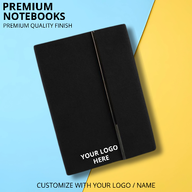 Premium 3 fold notebook with Long metal edge
